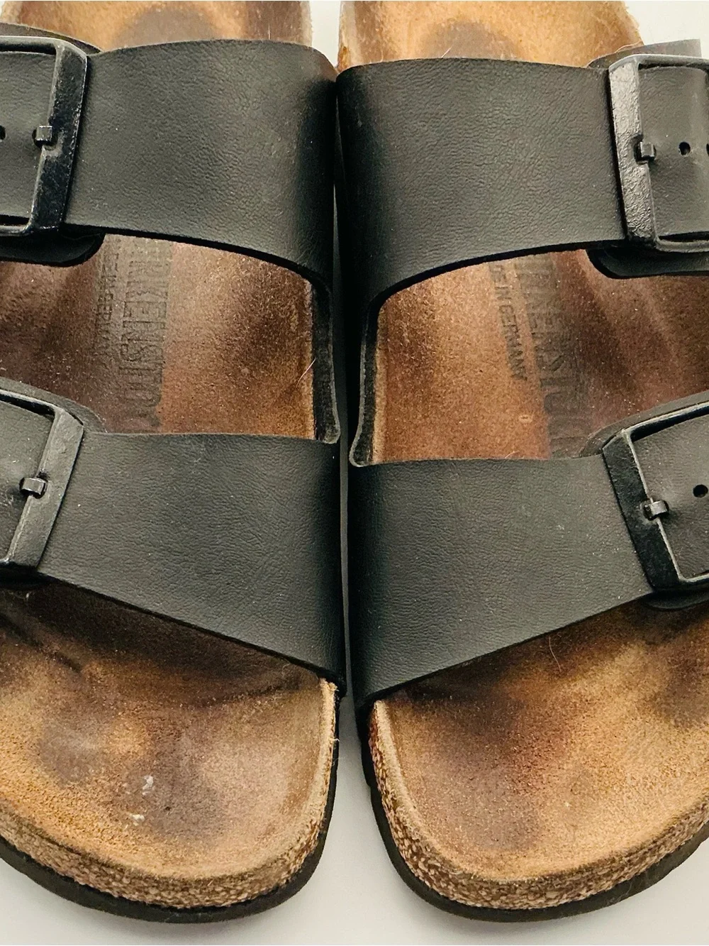 Birkenstock Arizona Black Double-Strap Slide Sandals EUR 39/US 8